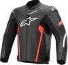 Alpinestars Faster V2 läderjacka svart/röd