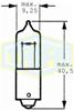 Minivilkun polttimo (halogen) 12V 21W (BAY9s)